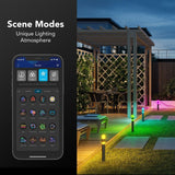 Govee RGBICWW Outdoor Path Lights, 4-Pack Smart LED Landscape Lighting with App