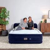 Sealy 18" Queen Air Mattress with Built-in Headboard and Built-in Pump Air Bed