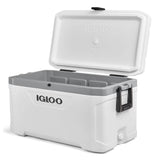 Igloo 70 QT Marine Ultra Ice Chest Cooler, White and Gray, 102-Can Capacity