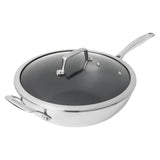 Henckels Paradigm Ceramic 12-Inch Stainless Steel Dual Performance Wok with Glass Lid