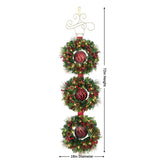Member’s Mark 3-Wreath 18" Pre-Lit Christmas Door Hanger with 60 LED Lights & Timer