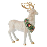 Fitz & Floyd 16.75" Woodland Holiday Standing Ceramic Deer Figurine