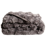 Life Comfort Bubble Faux Fur Throw, 60" × 70" Reversible 860 GSM Plush Blanket