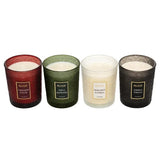 Bellevue 12 oz. Luxury Embossed Glass Candle, 4-pack Soy Blend Fragranced Wax