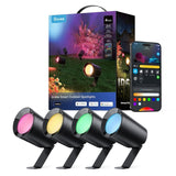 Govee 500 lm RGBICW Smart Low-Voltage Outdoor Spotlights, 4-Pack, Matter & Alexa
