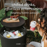 Veradek Capri Cooler Side Table – Outdoor Patio Cooler Table with Swivel Lid