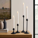 VCNY Home LED Taper Candles with Metal Holders Set of 8, Remote Flameless Candle