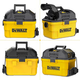 DeWalt 6 Gallon Wall Mount Wet Dry Vacuum Cleaner, 5 HP HEPA Bundle 20ft Hose