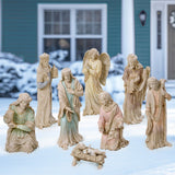 30.9 "H Oversized Outdoor Nativity Scene Set, 9-Piece Hand-Painted