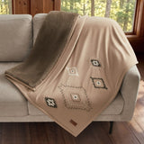 Pendleton Crystal Springs Throw, 50x70 Faux Suede Soft Faux Fur 1150 GSM Blanket