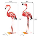 Member's Mark 2-Piece 35.8" Metal Flamingo Garden Statues with Lawn Anchors
