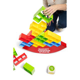 Giant Tower Stack Stacking Game, Up to 4 ft., Rocking Balance Base & Case