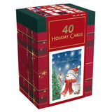 Holiday Christmas Greeting Cards Box Set, 40 Assorted 5x7 Envelopes Seals Bulk