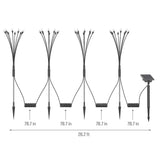 Sol-R-Brite Solar 32 LED Firefly Landscape Lights Set - 4 Stake Lights and Panel