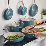 KitchenAid 11-Piece Ceramic Nonstick Pots and Pans Set Hard Anodized Induction