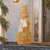 Member’s Mark 48" Pre-Lit Woven Snowman with 80 Twinkling LED Lights
