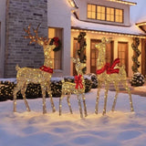 Member’s Mark 3-Piece Animated Pre-Lit Twisted Foil Deer Family with 315 LED Lights