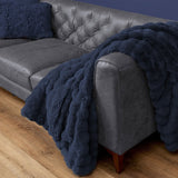 Ashford Home Heavyweight Ultra-Fine Faux Fur Throw Blanket, 60" x 70", 800 GSM