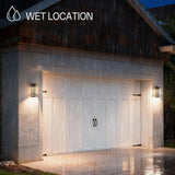 Cedar Hill LED Wall Light, 14" Black Hardwired Fixture, 470 Lumens, Warm White