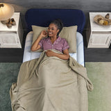 Sealy Air Mattress 18" Twin Air Mattress with Headboard & Built-In Electric Pump