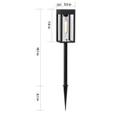 Lutec 4-pack 25 Lm Solar LED Pathway Lights - Aluminum Glass Frame Garden Lights