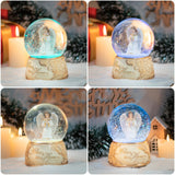Christmas Music Snow Globe – Christmas Village Scene, Nativity, Holy Angel