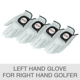 Kirkland Signature Premium Cabretta Leather Golf Glove 4-Pack – Right Handed Golf Gloves for Left-Hand Golfers