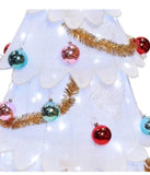 4.5 ft. Pre-Lit White Christmas Tree with Twinkling Cool White LED Lights