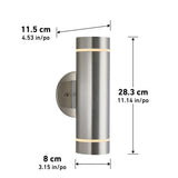 Artika 11.14" Indoor/Outdoor 2-Bulb Vertical Wall Light Black or Stainless Steel