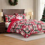 Holiday Market 8-pc Holiday Bedding Set, Comforter, Quilt, 4 Shams & 2 Pillows