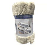 Brentwood Originals Waterproof Quilted Sofa Overlay, 28" x 72” Faux Fur Overlay