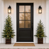 CG Hunter 4' and 3' Pre-Lit Pine Trees with 190 Total Warm White LED Lights