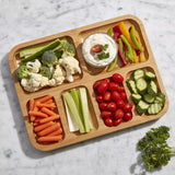 Farberware Build-a-Board 11" x 14" Bamboo Charcuterie Board w/ Locking Lids 2-pk