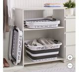 Pop N' Load 2-Pack Collapsible Laundry Baskets, Space-Saving Foldable Laundry Hampers with Soft Grip Handles