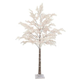 Flocked Cedar Tree 7ft Pre Lit 240 Warm White LED Light Indoor Outdoor Christmas