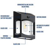 Westinghouse 600 lm Solar Motion-Activated Linkable Wall Lights, 2-Pack