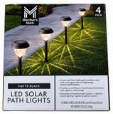 Member’s Mark Stainless Steel & Glass LED Solar Path Lights, 4-Pack, 20 Lumens
