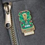 FIFA World Cup 7-Piece Zinc Alloy Pin Set featuring the Official 2026 Emblem