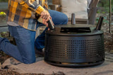 TIKI Brand 25" Celebration Smokeless Fire Pit with Cover, Wood & Pellet Burning