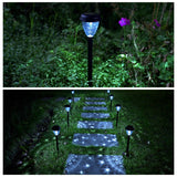 ExcMark 10-Pk Solar LED Pathway Lights, 360° Mandala Ground Pattern Circle Glow