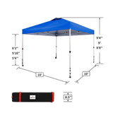 POPUP-SHADE 10' × 10' Instant Canopy with One-Person Setup and Wheeled Carry Bag