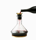 Rabbit Wine Decanter with Aerating Funnel, 750 mL Sediment Strainer & Acacia Wood Coaster