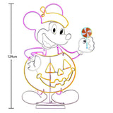 Disney 4 ft Neon-Style Mickey Mouse Pumpkin LED Halloween Decoration