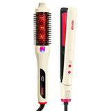 INFINITI PRO by CONAIR Infrared Styling Set, 1" Flat Iron and 1½" Thermal Brush