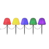 Mr. Christmas 8" Sugared Gumdrop LED Pathway Lights with Timer, Set of 5