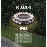 Member’s Mark Stainless Steel Solar Disc Lights with Color-Changing LEDs, 5-Pack, 30 Lumens,