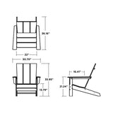 POLYWOOD Long Beach Modern Adirondack Chair – Patio Chair with Genuine POLYWOOD Lumber