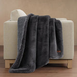 FRYE Luxe Faux Fur Throw 60" × 70" Reversible Plush 1150 GSM Heavyweight Blanket