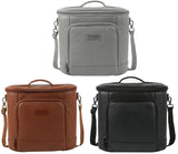 Titan 30 Can Faux Leather Cooler Tote, 9 in. x 17.25 in. x 14 in