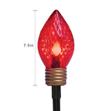 12-Count 7.5" Bulb Jumbo Multicolor C9 LED Pathway Lights, 16.5' Lighted Length